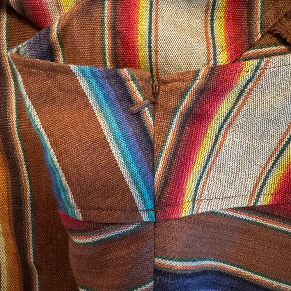 FINAL PRICE Ralph Lauren Vintage Serape Linen Southwestern Skirt Ladies 12 - Picture 6 of 6